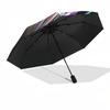 1pc Colorful Spiral Pattern Automatic Folding Umbrella, Casual Outdoor Accessory, Birthday Festival Gift yy251126146