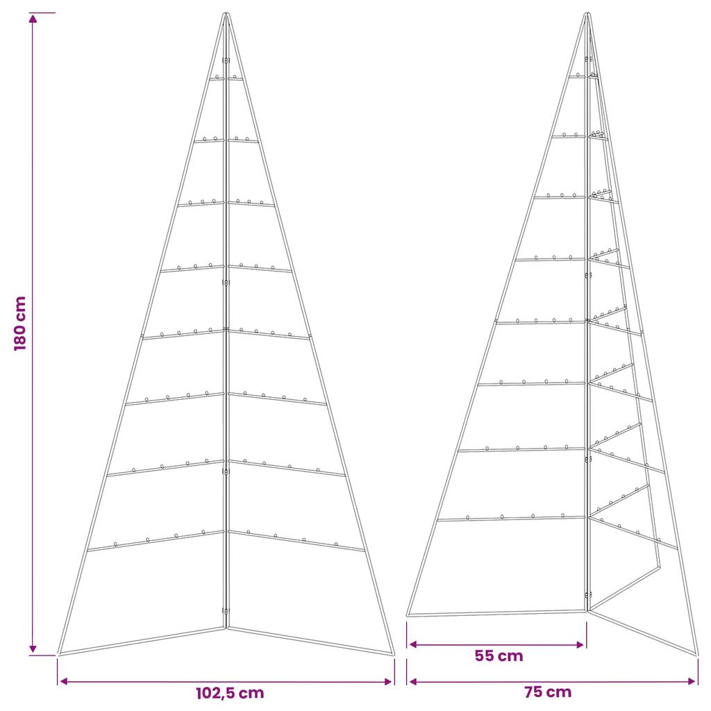 Metal Christmas Tree KUOPIO 180 cm Steel White