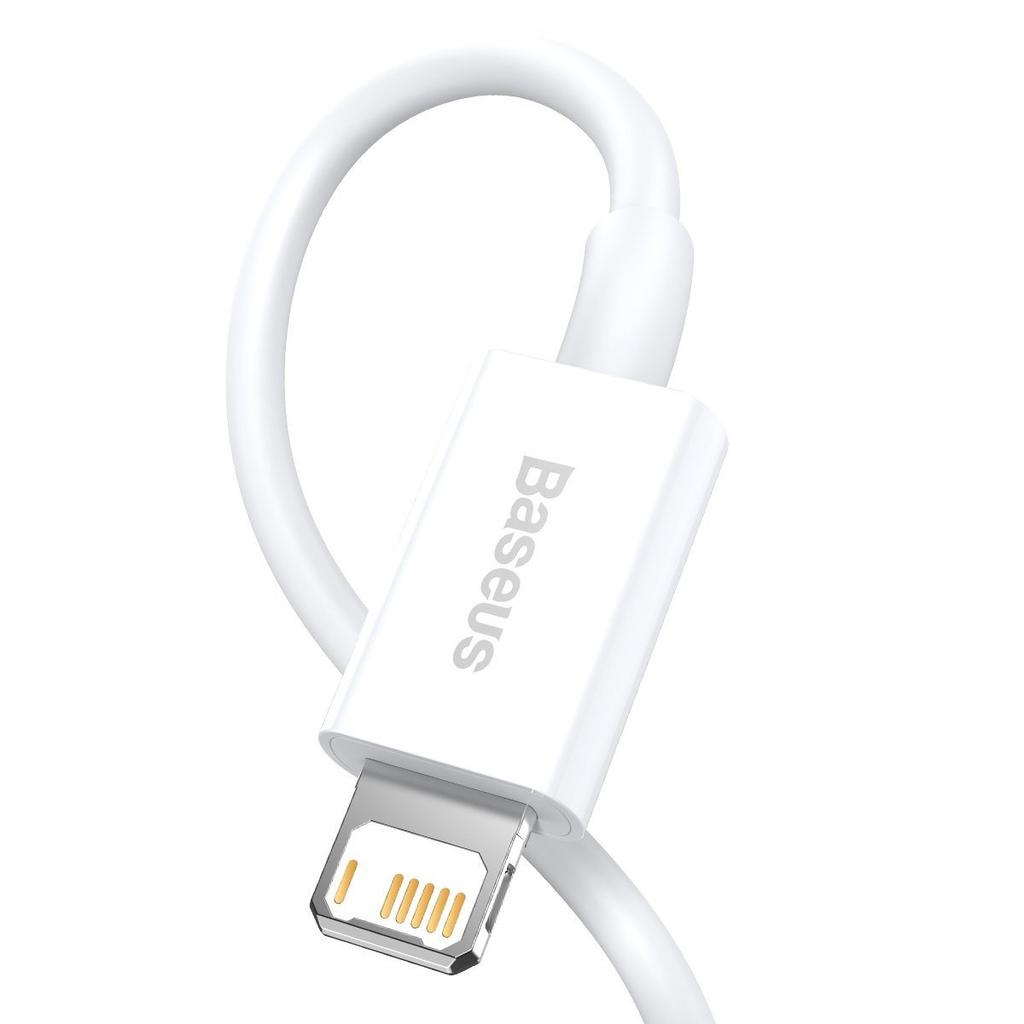 Kabel Usb Do Lightning Baseus Superior Series, 2.4A, 0.25M (Biały)