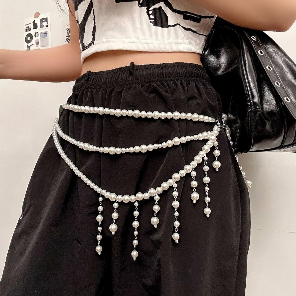 Tassel Thin Waist Chain Belt Multilayer Women Body Chain Belt Fashion Body Jewelry  Streetwear