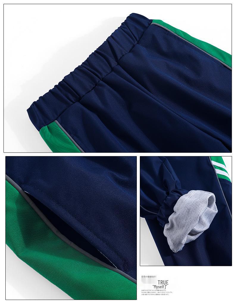 Children's Autumn/Spring School Uniform: Windbreaker, Sports, and Performance Three-Piece Set