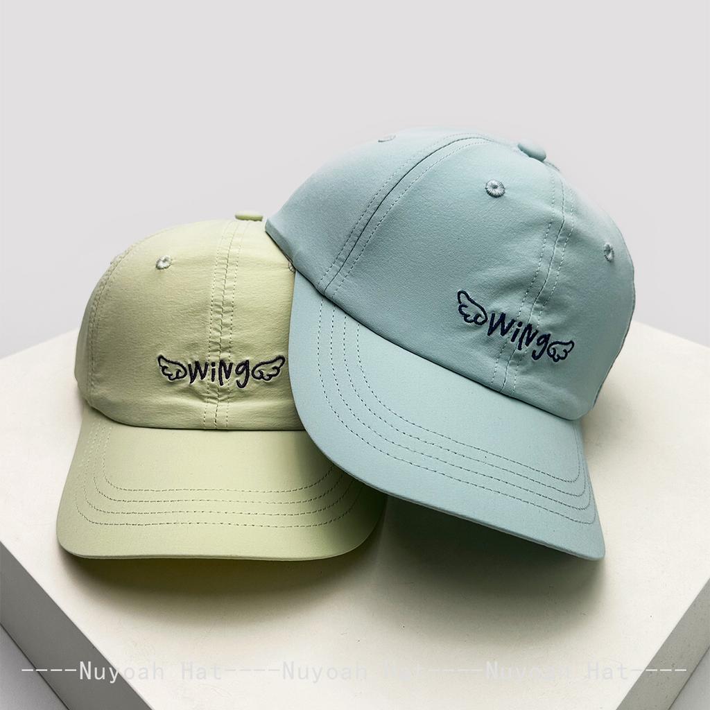 Baseball Letterings Alphabet Wing Stitched Stitching Embroidered Quick-Dry Cute Women  Men Her Him For Fresh Caps Peaked Hats Sunshade Elastic