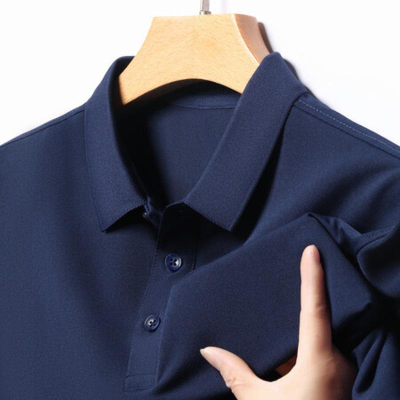 Solid Color High-End Polo Shirt Short-Sleeved T-shirt Printing Men and Women Lapel Clothes