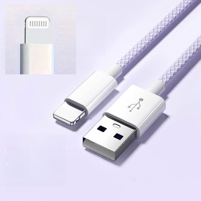 USB To for IOS Charger Cable for IPhone 14 15 16 17 Pro Max Fast Charging Cord for Apple X XS XR 8 Plus SE Braided Long Cable