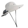 Rechargeable Solar Power Fishing Hat Men Breathable Fast Dry Cooling Fan Hat Headwear Outdoor Camping Hiking Gear Light Gray