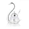 Top Aluminum alloy Condiment Pot Seasoning Container Spice Glass Jar Salt Sugar Bowl Pepper Coffee Storage Organizer Swan MJ