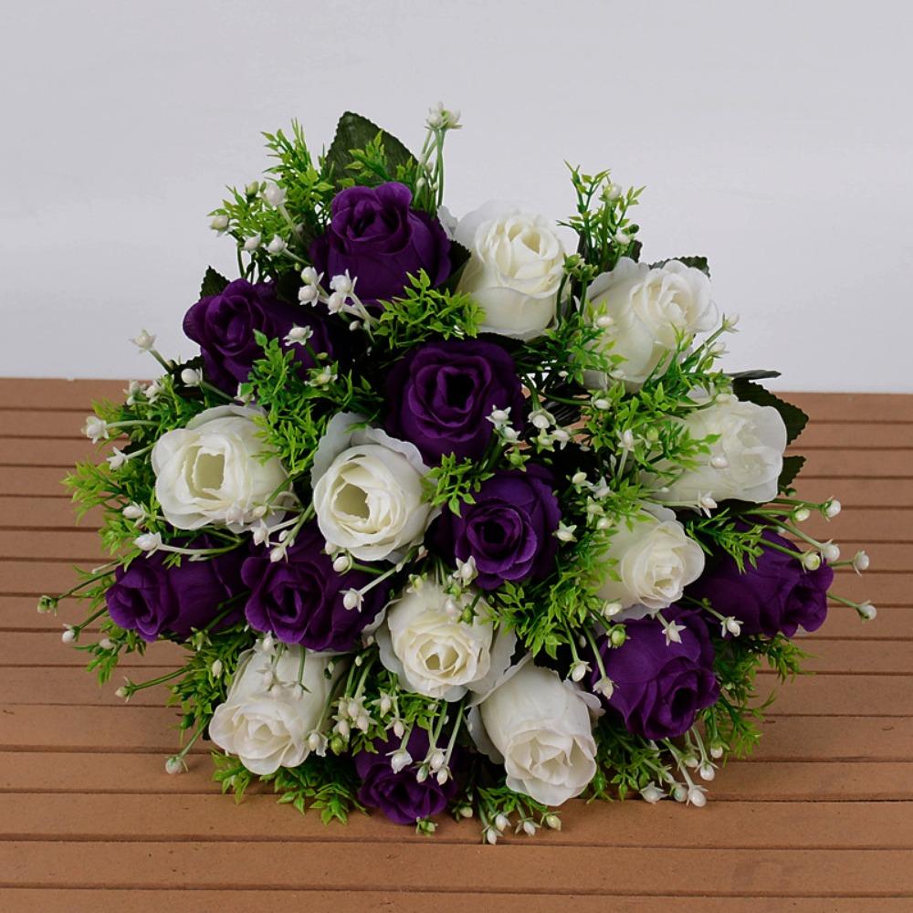 10 Färger Äkta Glad Blomma Mini Kristallgräs Bukett Ny Naturlig Simulerad Ros Hem Dekorativ