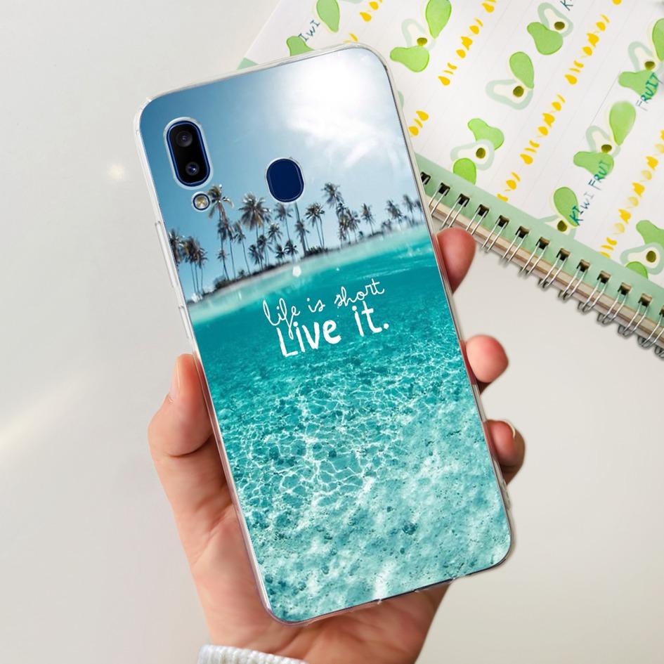 For Samsung Galaxy A20 Case A205 SM-A205F Silicone Cover Cute Astronaut Soft Phone Cases For Samsung A20e A202F A30 A305F Bumper