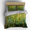 "Bamboo-Themed Set for Nature Decor" Kid's and Adults' Bedroom Decor, Exquisite Three-piece Bedding Set Gift