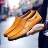 Fashion Man's Genuine Shoes Leather Men Casual Shoes Brand 2024 Mens Breathable Slip on Black Driving Shoes Plus Size 37-46