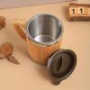 Bamboo Coffee Tea Cup Insulated Coffee Mug for Office Keeps Drinks Hot or Cold
