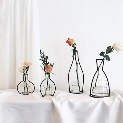 Retro Váza na květiny Stolní Železný Drát Květináč Ornament Kovový Stojan na rostliny Severský Styl Domácí Květinová váza Zahradní dekorace Svatba