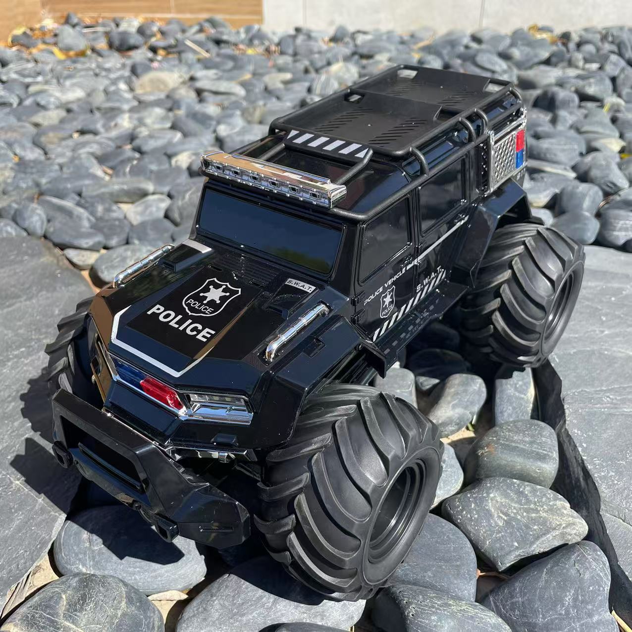 

Амфибия Вездеходный Трюковой Автомобиль, Полицейская Машина, Полноприводный Пляжный Автомобиль с Дистанционным Управлением для Лазания, Игрушечный Автомобиль-Бигфут Амфибия