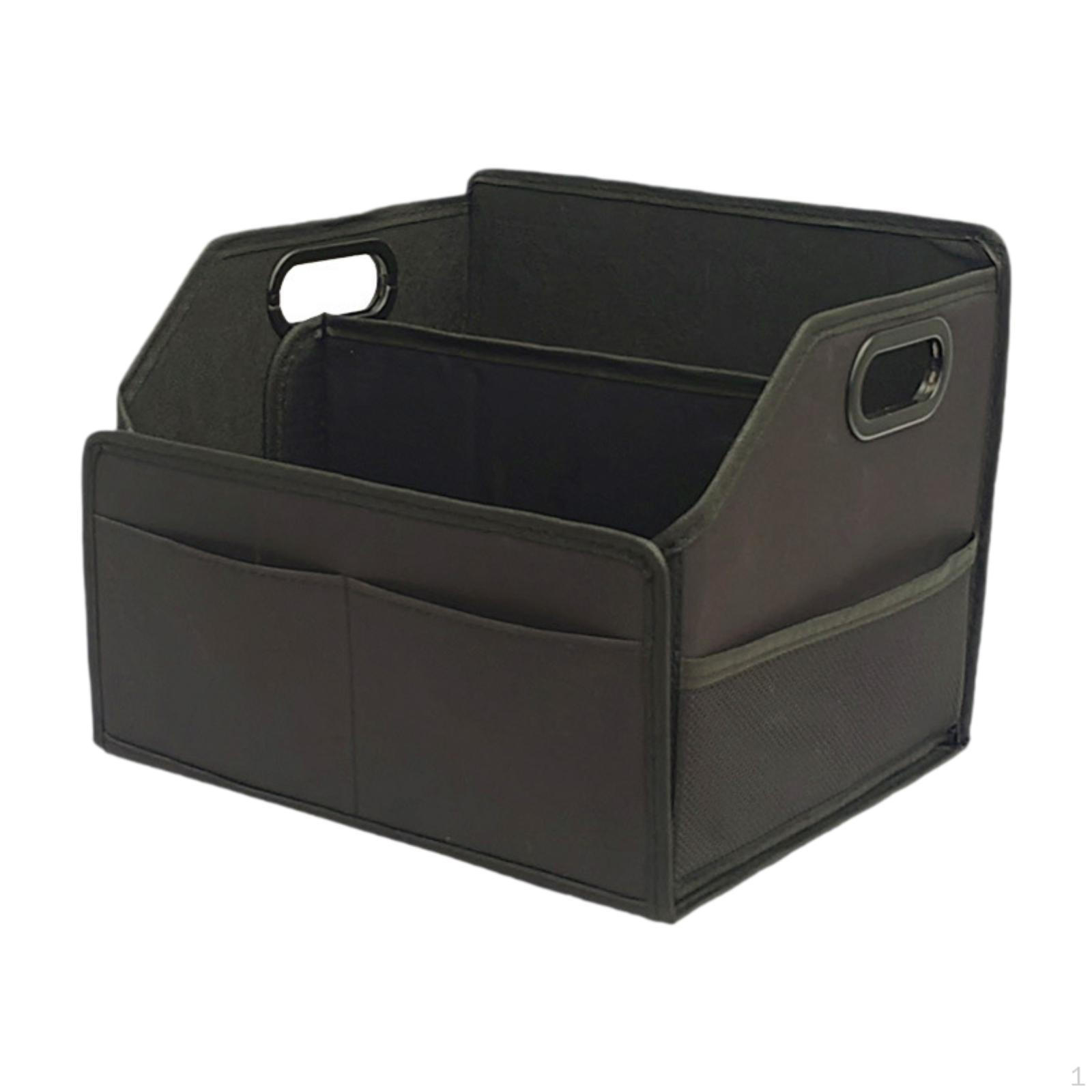 Car Trunk Organizer Accessories Sturdy Grocery Foldable Multi Compartment Storage Bin