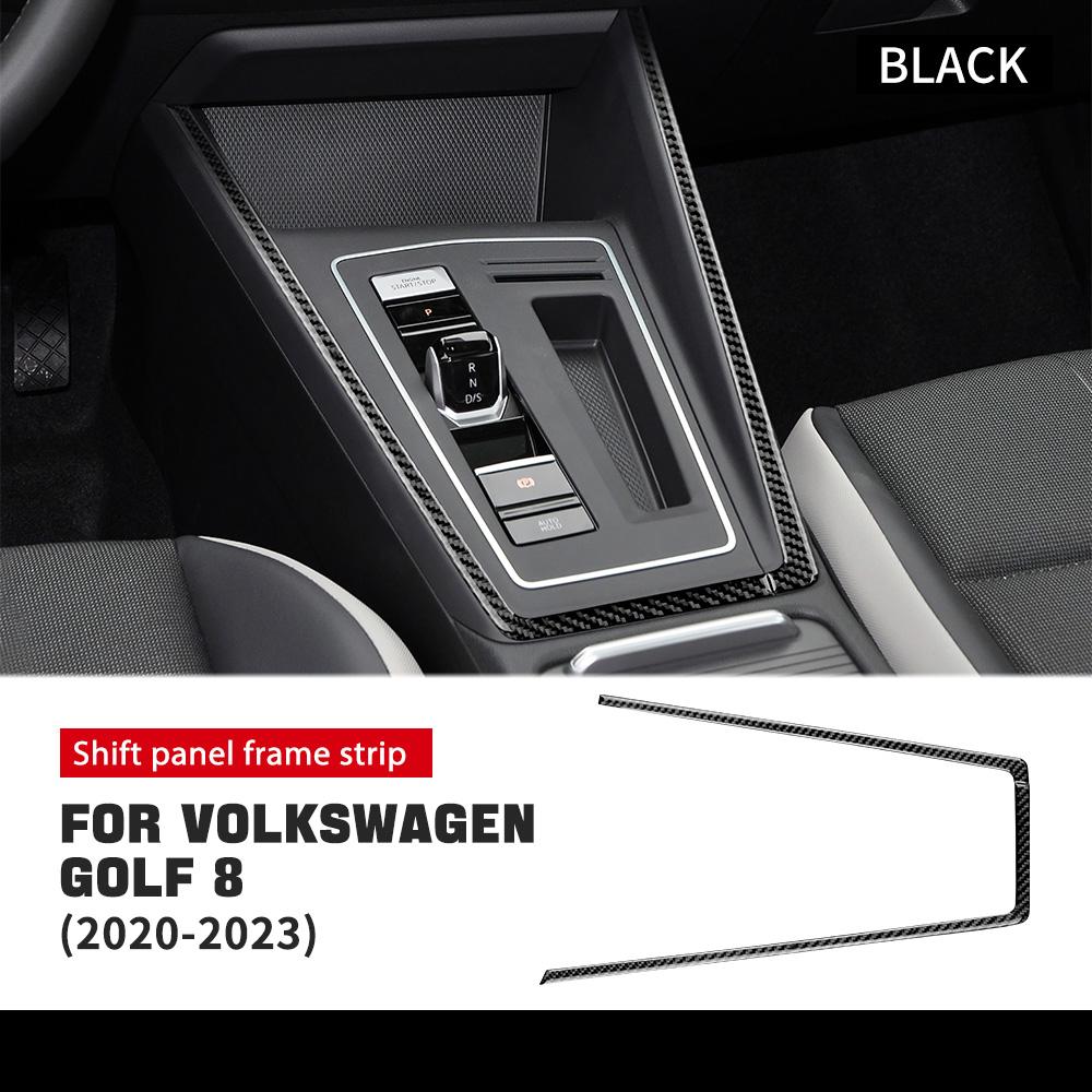 Real Carbon Fiber Sticker For Volkswagen VW Golf 8 MK8 2020 2021 2022 2023 Car Interior Trim Red Shift Panel Decor Accessories