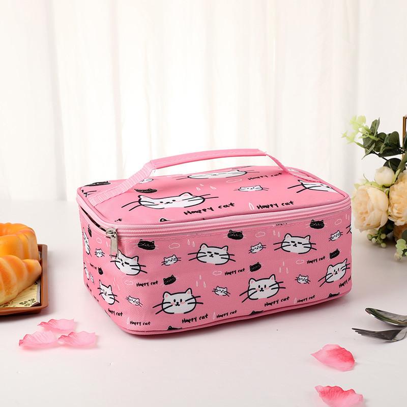 Cartoon Insulated Bento Bag For Kids With Aluminum Foil Lunchbox Carrier For School Or Travel