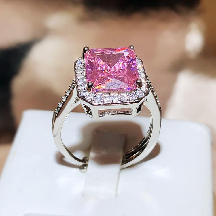 

Классическая мода для дам Цветной циркон Помолвочное кольцо из меди Свадебная вечеринка Ювелирный подарок на день рождения resizable