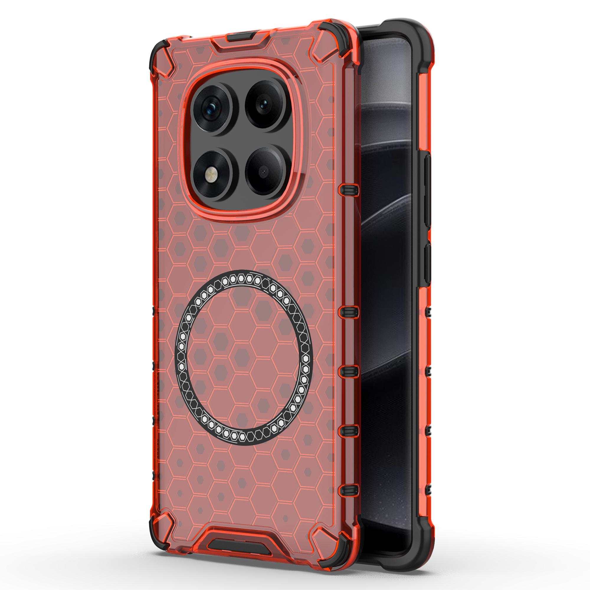 

For Xiaomi Redmi Note 14 Pro 4G Magnetic Case Honeycomb Design TPU + PC Phone Cover D