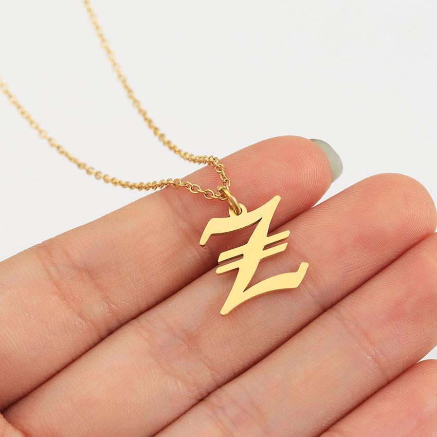 

Не тускнеющее ожерелье женское полое 26 английских букв сделай сам аксессуары из нержавеющей стали 18K