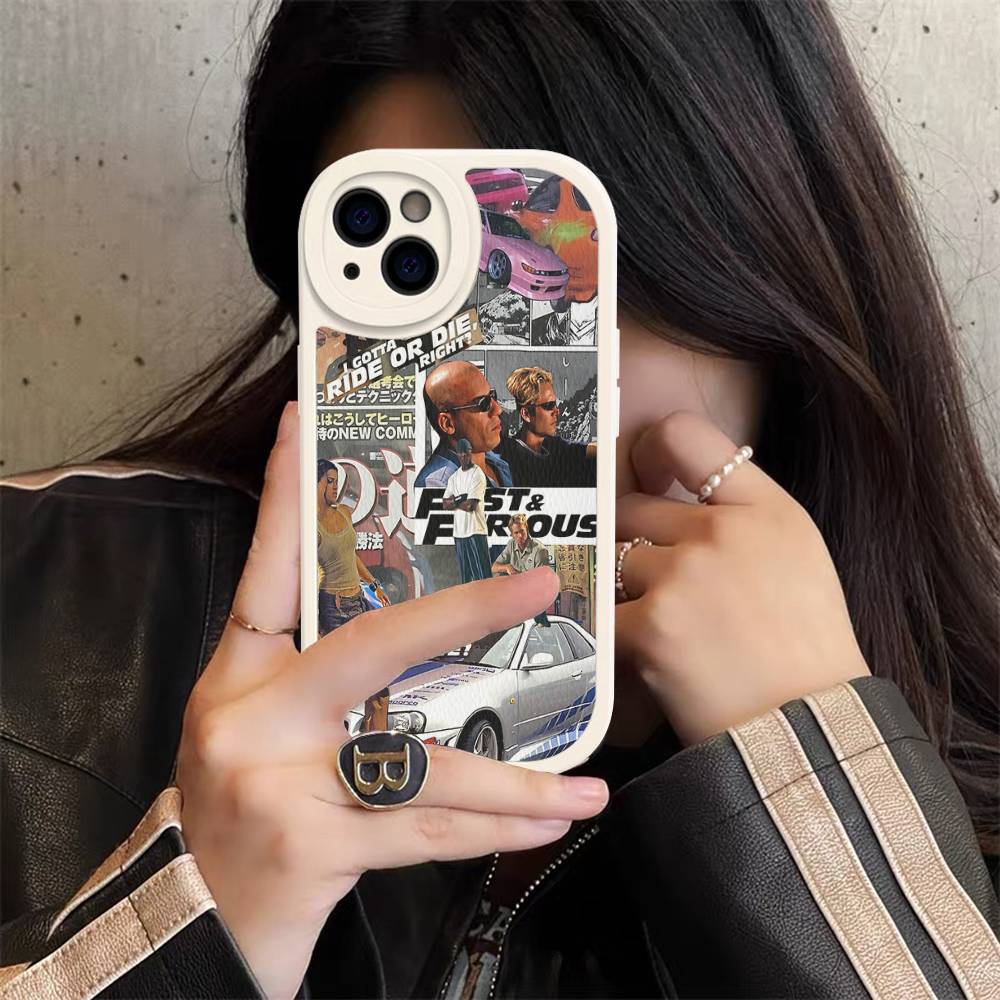 Action Movie Series Fast F-Furious Phone Case For IPhone 16 15 14 13 12 11 Pro Max Plus Leather Cover