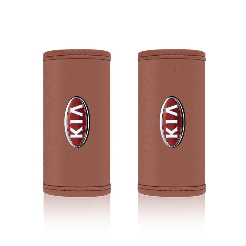 

Автомобільна шкіряна ручка на дах Захисний килимок від подряпин Аксесуари для KIA Sportage Rio Ceed Proceed Sorento Picanto Optima Niro 2Pcs коричневий