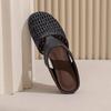 Hollow Out Mesh Flip Flops Falts Sandals Women Pu Leather Summer Slippers Fashion Slides Round Toe Casual Ladies Shoes New 2026