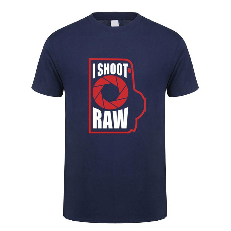 I Shoot Raw T Shirt Camera Unisexs Cotton Short Sleeve Photography Tshirt Funny Cool Top Tees