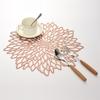 2Pcs  PVC Hollow Insulation Coaster Pads Table Bowl Mat Home Christmas Decor Heat Resistant Flower Shape Placemat for Dining Table