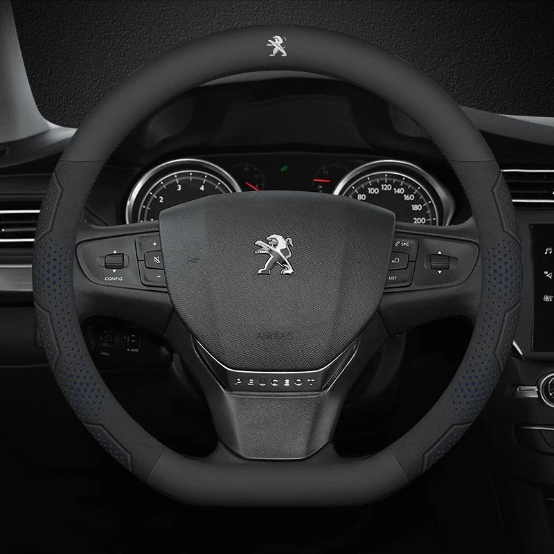 Car Steering Wheel Cover For Peugeot 106 107 108 206 207 208 301 307 308 406 407 408 508 607 2008 3008 4008 5008 GT RCZ Rifter ENH5