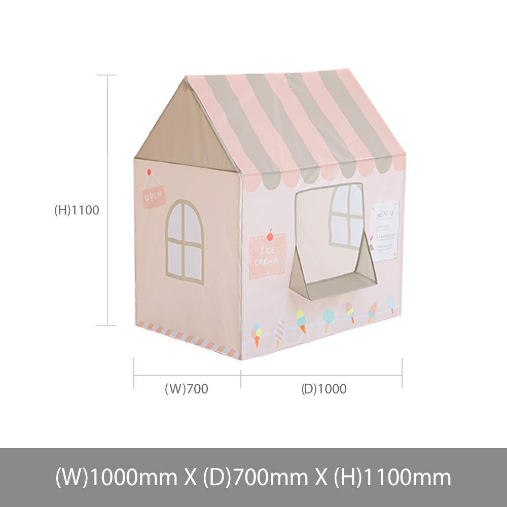 Roomnhome Kids Storage Ice 100 X 70 X 110 Cm Tent, Children's Tent, Toys, Indoor, Girls, Cream,