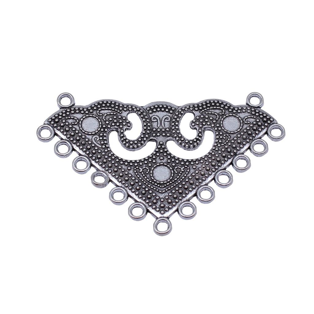 Floral Multi Loop Charm Vintage Filigree Findings Fit Flat Cabochon For Jewelry DIY