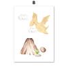 Nursery Nordic Poster and Prints Cute Dinosaur Egg Tree Leaf Monstera Wall Art Canvas Painting Wall Pictures Boy Kids Room Decor No Frame