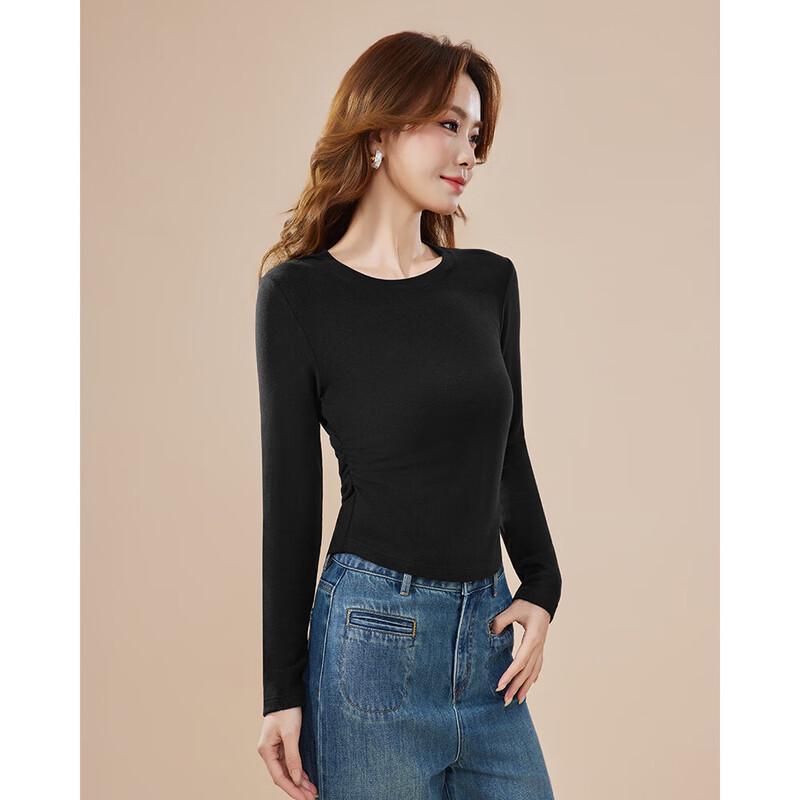 IEF Women s Slim Fit Round Neck Base Layer Top S
