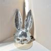 Festival Rabbit Face Mask with Elastic Headgears Realistic Rabbit Mask Rabbit Face Mask Costume for Adult Cosplays