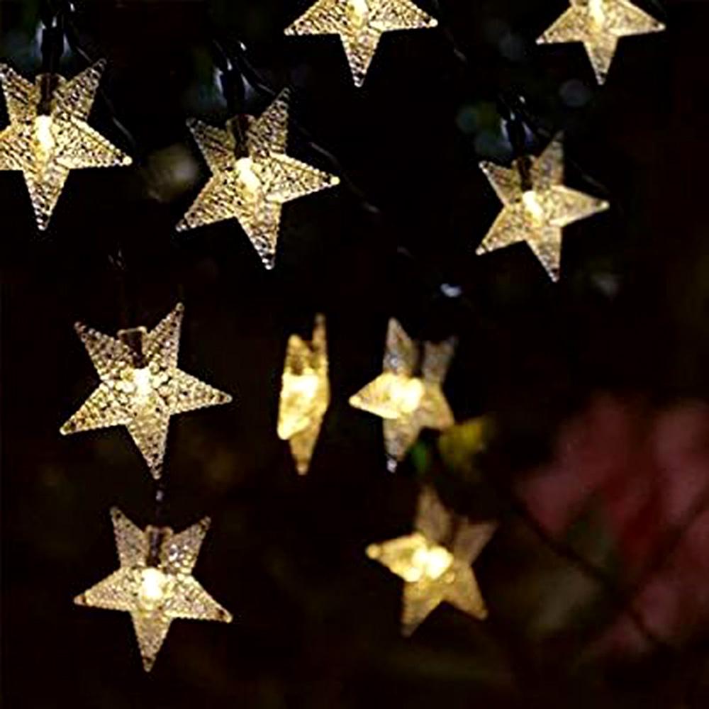 5M/16.4Ft 20LEDs Solar Powered Energy Fairy String Light Lawn Lamp with 8