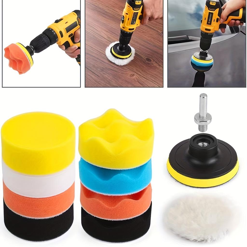 Complete Car Polishing Sponge Wheel Kit For Electric Drills With Angle Grinder Compatibility