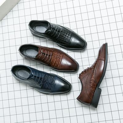 Gentleman Fashion Business Leather Shoes Mens Office Shoes Lace-up Shoes Office Shoes Luxury Leisure Italy Style Plus Size 38-48