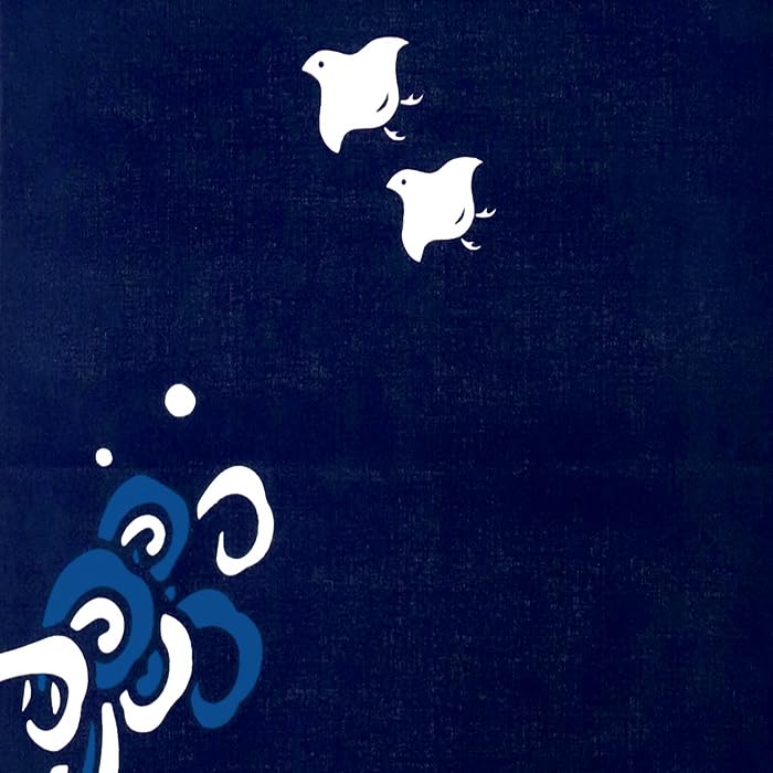 Dyeing Anbo Hand Towel the Waves of Authentic Dyed Cotton Tokuoka Made in Japan 35cm x 100cm "Walking Ban" 100%