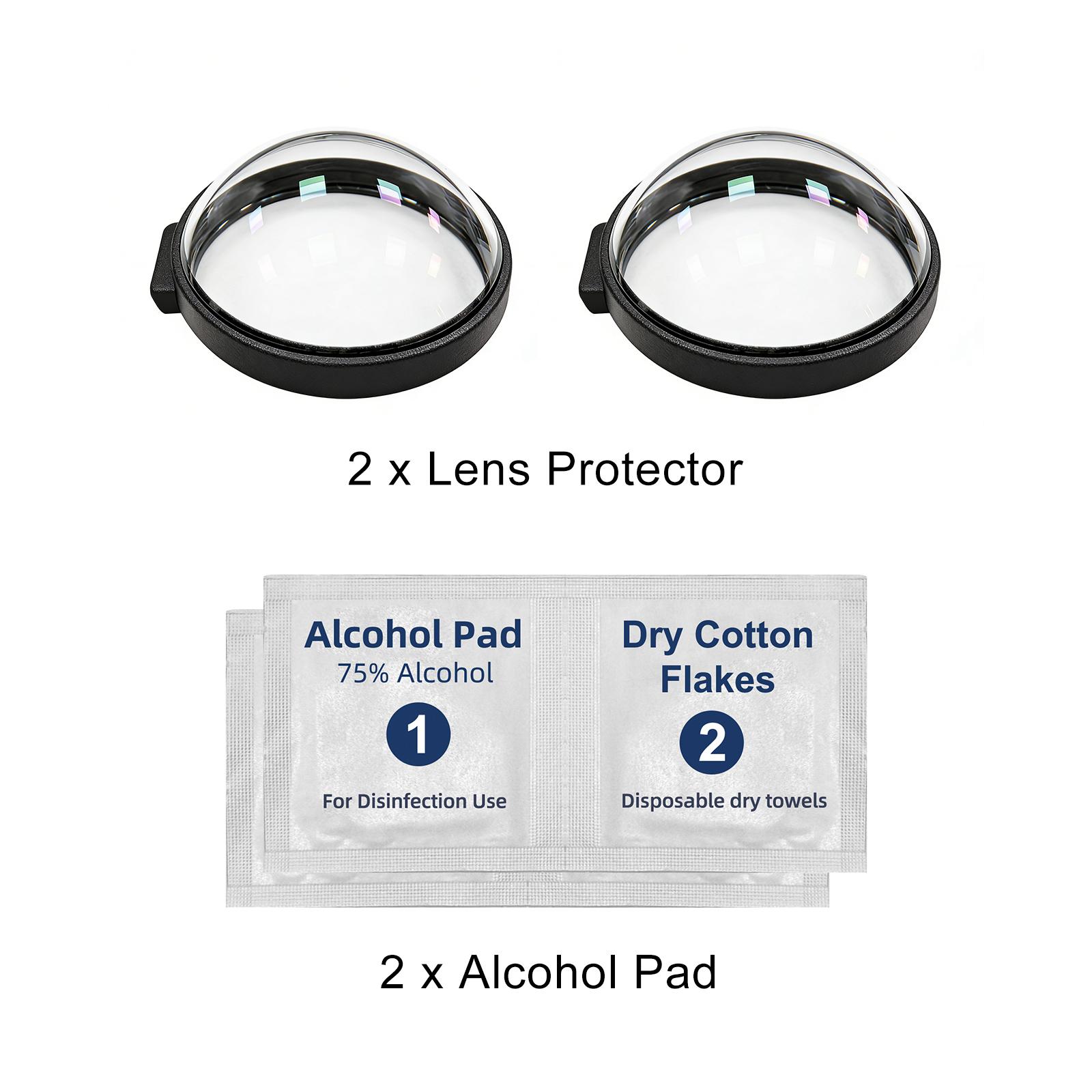 

PULUZ For GoPro MAX 2 Camera Optical Tempered Glass Lens Guard For MAX2 Lens Protective Cover Accessories, 2 in 1 прозрачный