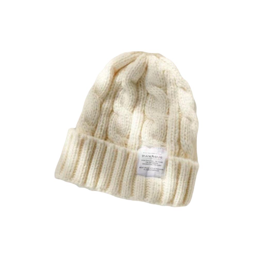 Solid Color Beanie Hat Elastic Winter Bomber Cap Unisex Knitted Woolen Cap Winter