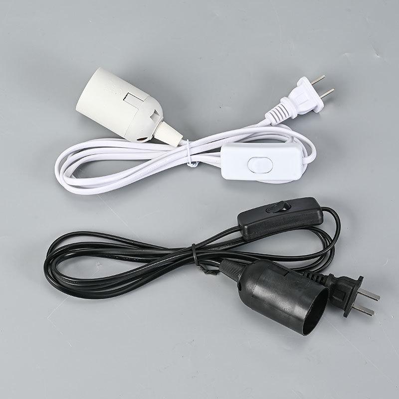 E27 Two-Pin Lamp Holder with Switch Cord, Pendant Socket