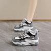 Autumn women's shoes new breathable high-top sports shoes children's Korean version versatile thick-soled heightening casual dad shoes trendy shoes