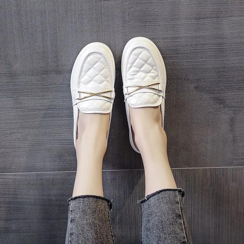 Fashion Shoes For Women Mules Outside White Woman Slippers Slides Sandals Leather Flat Waterproof Young On Sale Low Price B H Sandal F I