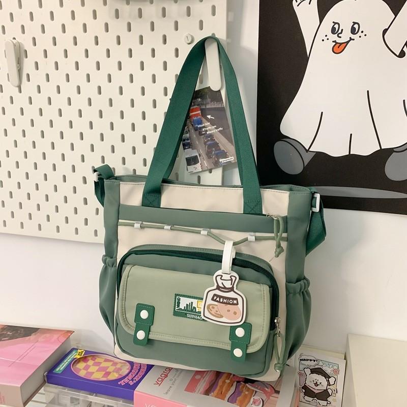 Fashion Color Collision Large Capacity Student Backpack For School Travel And