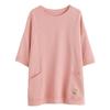 T-Shirt für Damen Sommer Große Größe Baumwoll-T-Shirt Weich Locker Lässig Bequem Pullover T-Shirt Top