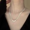 French Romance~ Retro Elegant Flower Pearl Necklace Temperament Versatile Collarbone Chain Necklace Women