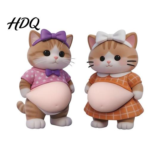 Car Interior Protection Sticker 3D Pet Belly Soft Anti-Collision Cartoon Kitten/Puppy Decal with Big Cute Cushioned Protectors for Phones Cars