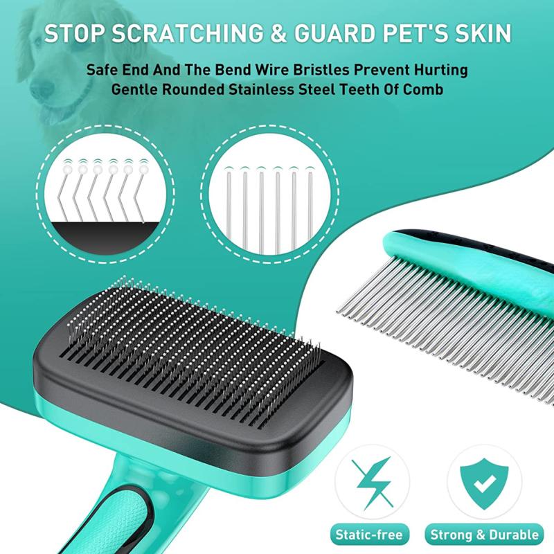 Pet Automatic Hair Removal Brush Open Knot Comb Retractable Massage Comb Grooming Supplies For Cat