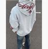 Unisex Embroidered Velvet Hoodie - Retro Loose Fit for Autumn/Winter