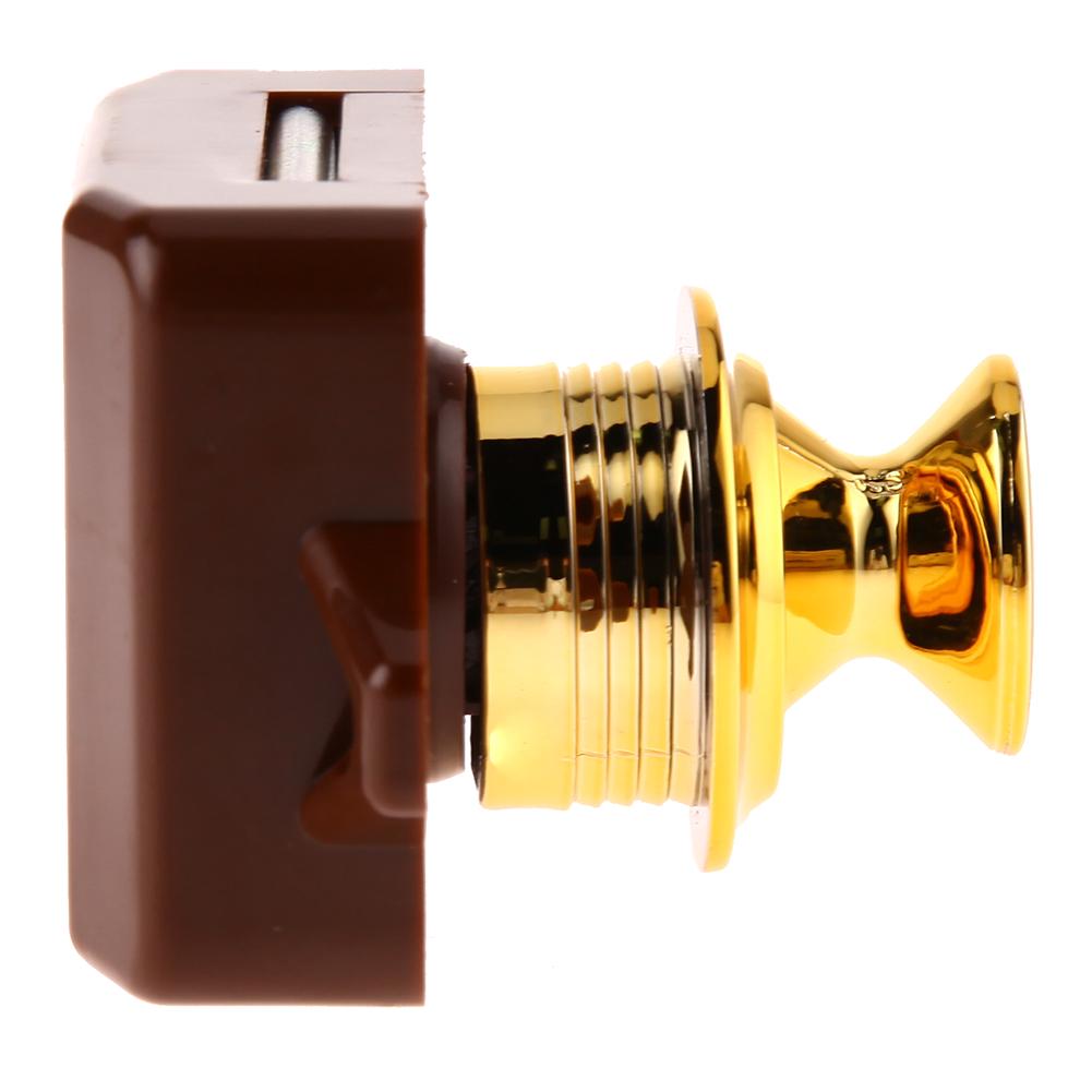 RV Drawer Push Latch Metal Campers Cupboard Door Knob Latch Catches Lock Keyless RV Push Button Cabinet Locks for Camper Caravan